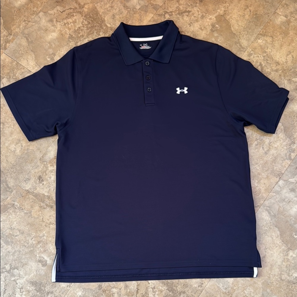Under Armour Men's Navy Polo Shirt L